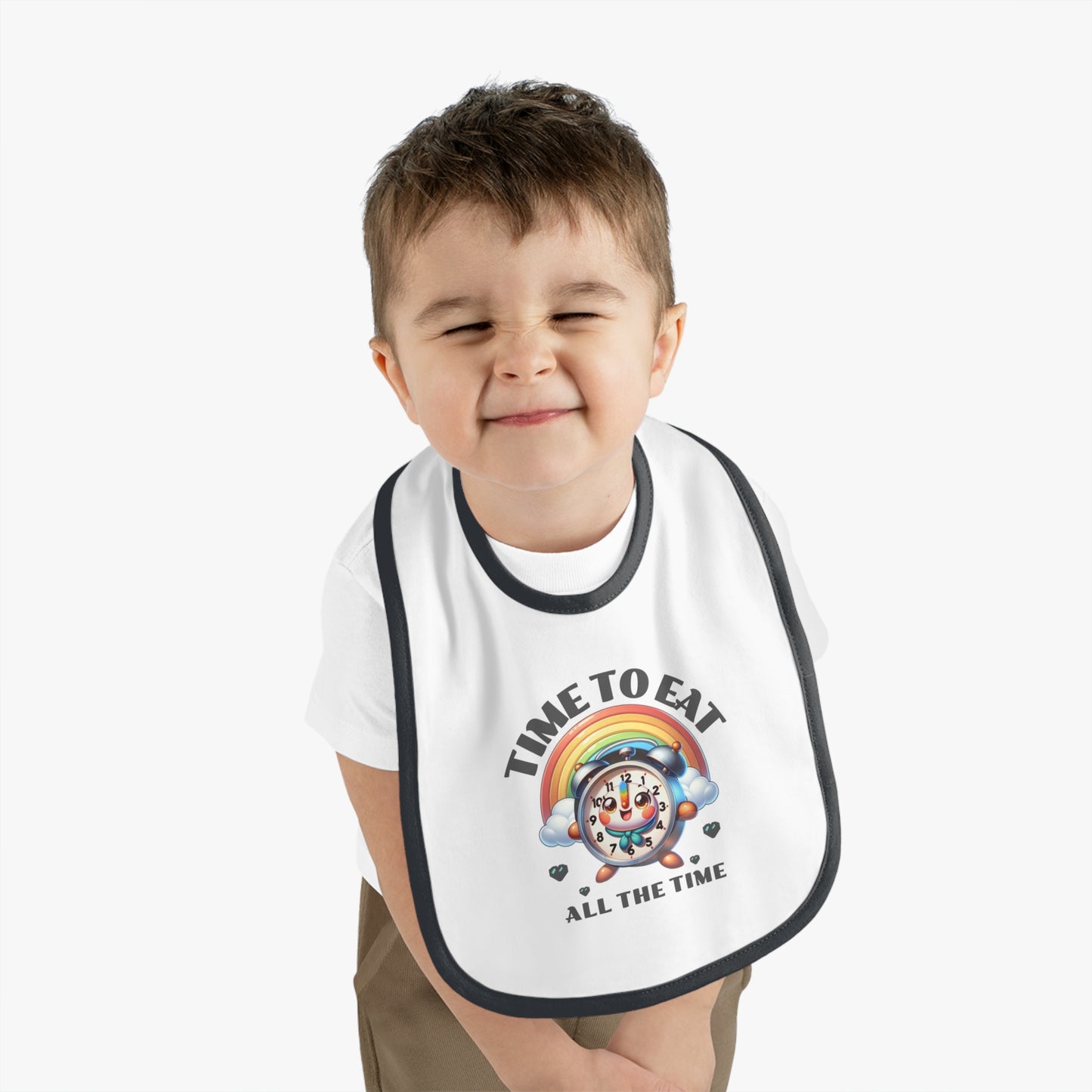 Baby Contrast Trim Jersey Bib