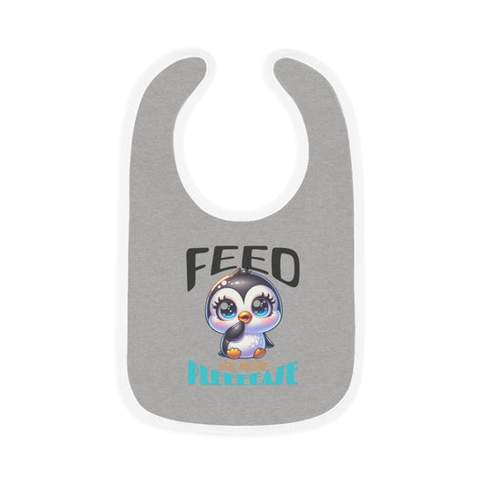 Baby Contrast Trim Jersey Bib