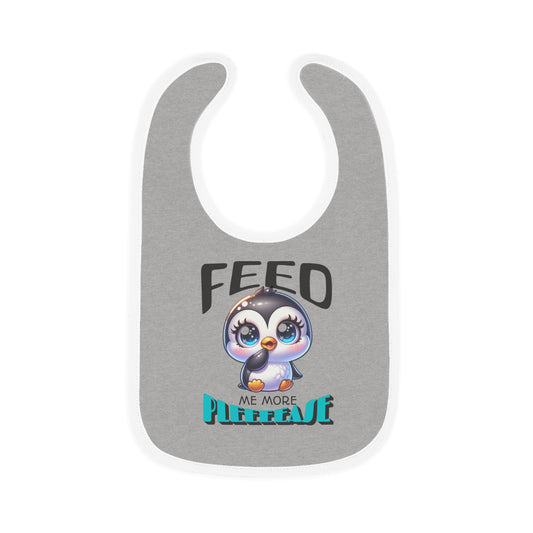 Baby Contrast Trim Jersey Bib