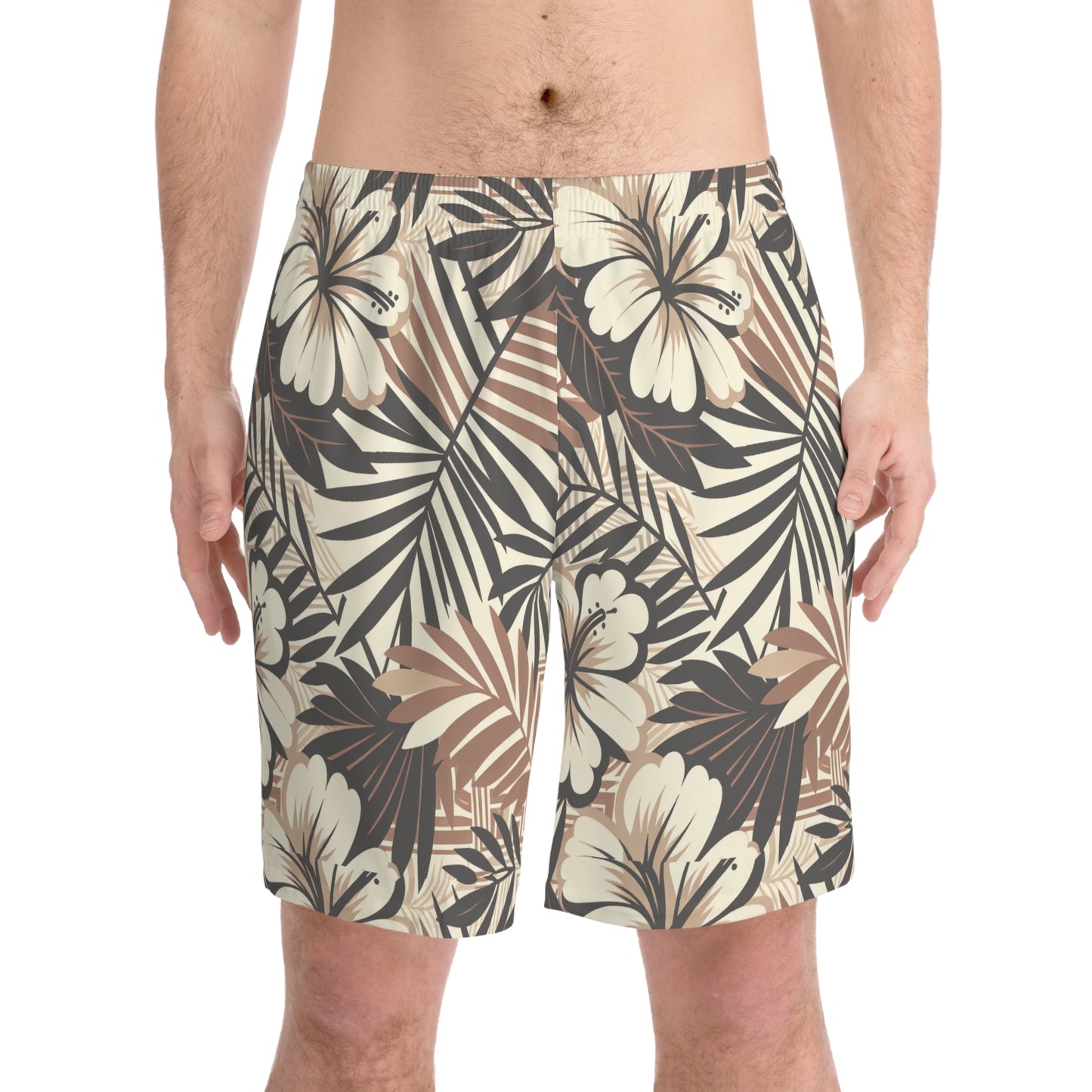 Men's Elastic Beach Shorts (AOP)